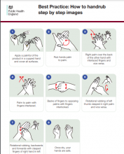 Best Practice: How to handrub step by step images
